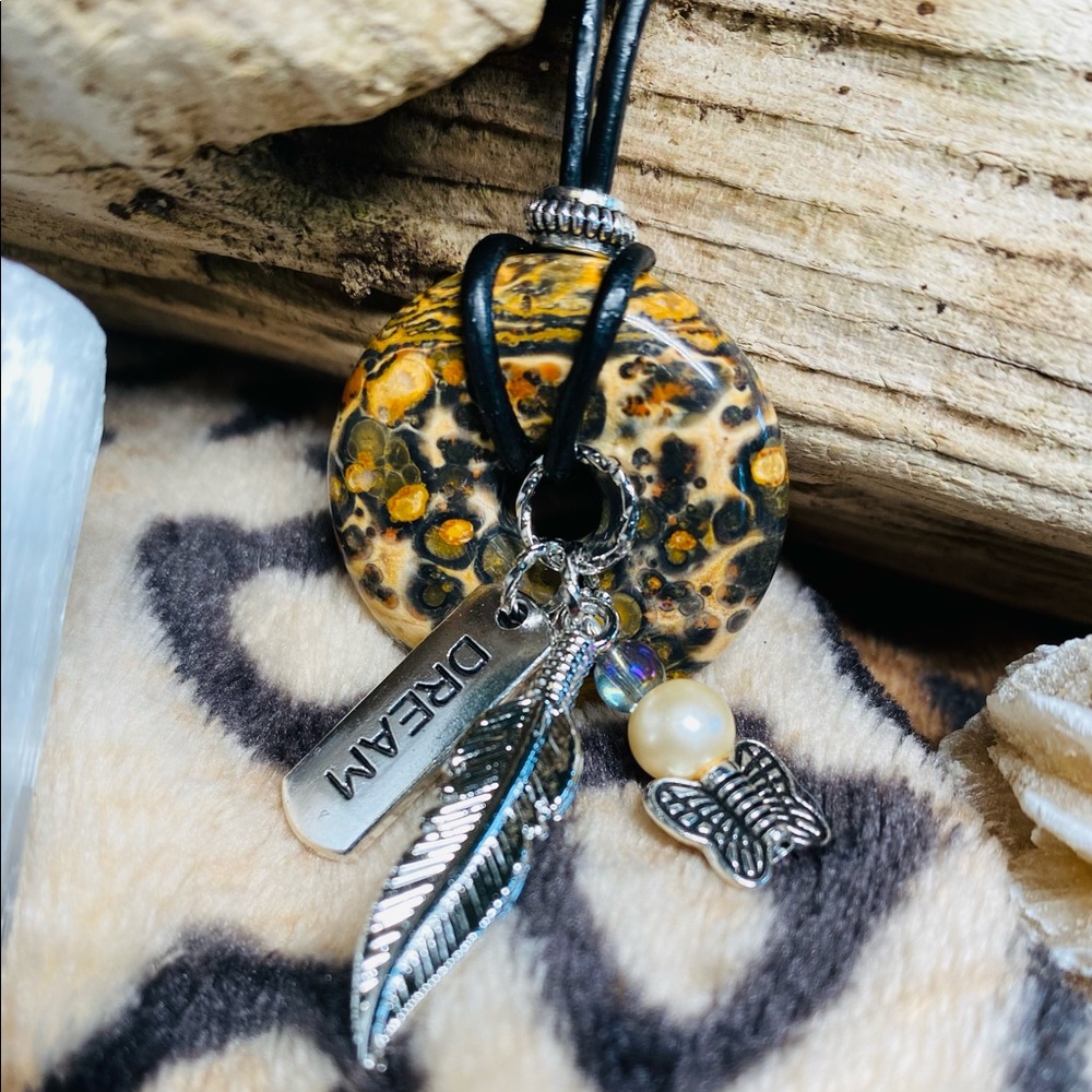 Leopard Skin Jasper Healing Necklace